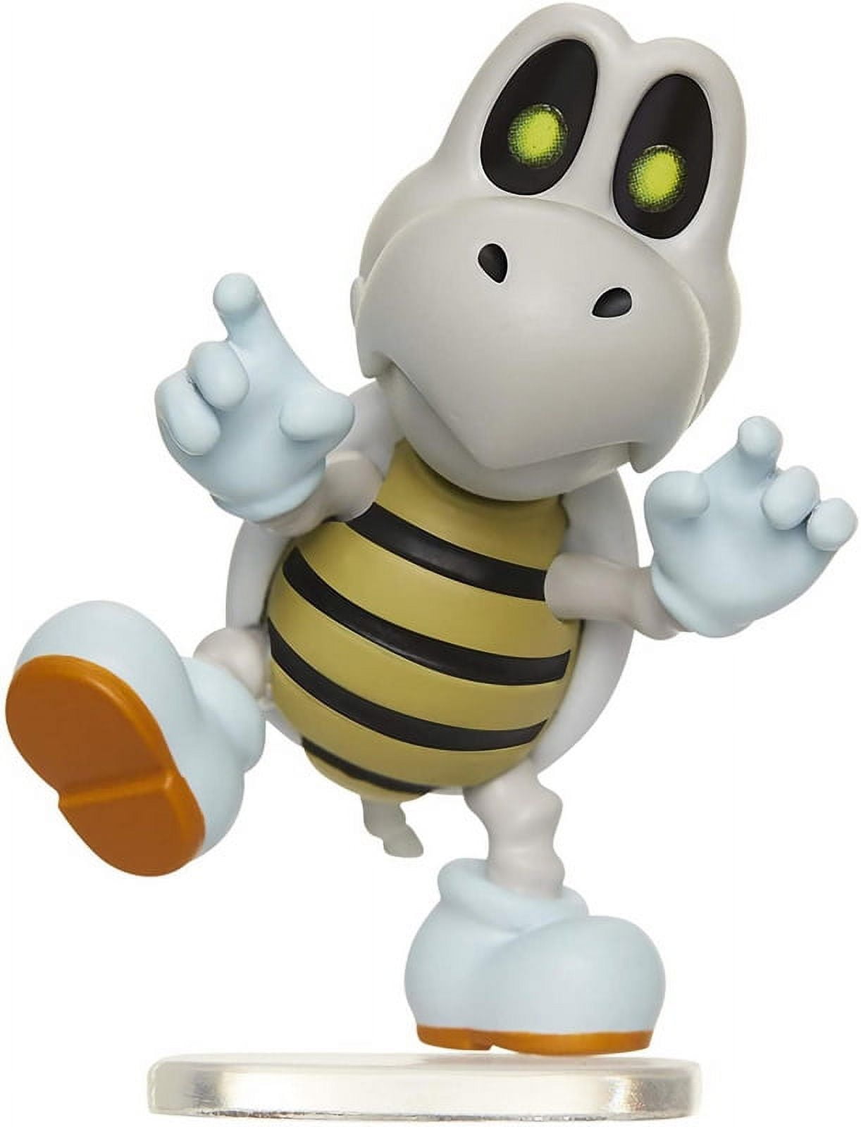 JAKKS PACIFIC Super Mario Bros. World of Nintendo Collectible Kids Dry Bones Action Figure, White, 3.80" x 2.00"