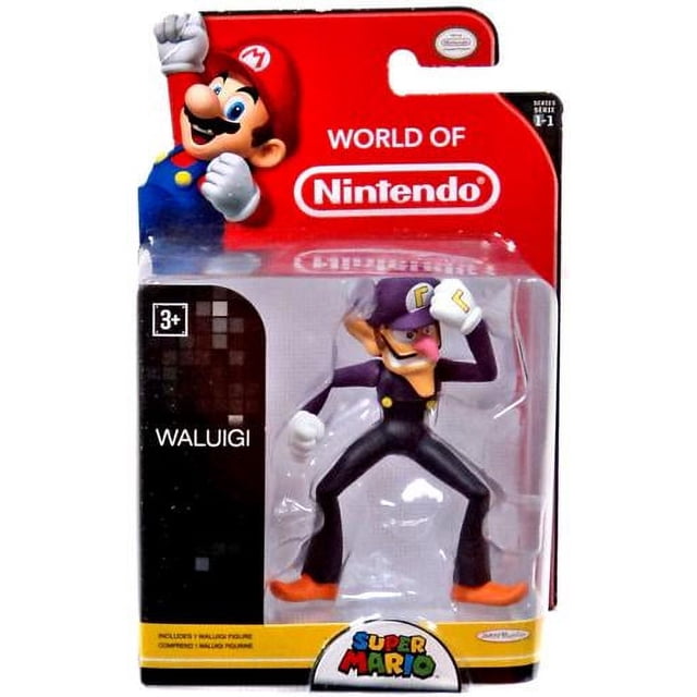 Super Mario Bros. World of Nintendo Waluigi Action Figure, with