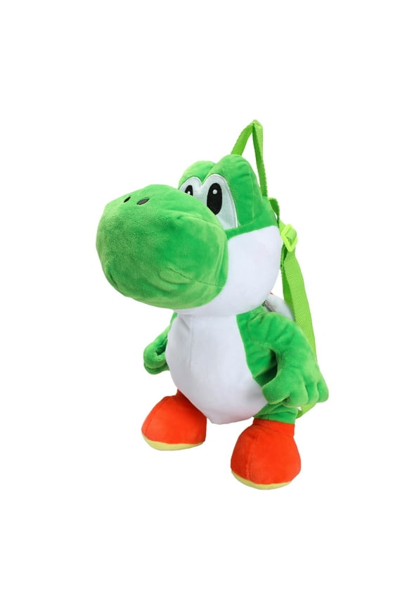 Super Mario Bros Yoshi 17" Youth Plush Backpack