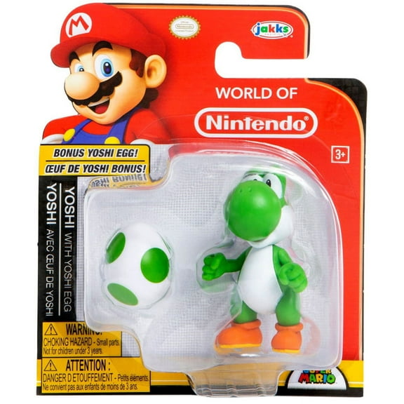 Super Mario Bros. Yoshi Action Figure with Egg, Red Card, Collectible