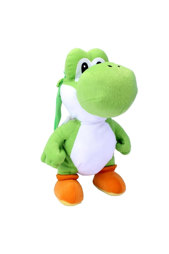 Super Mario Bros. Yoshi Plush Backpack, White and Green