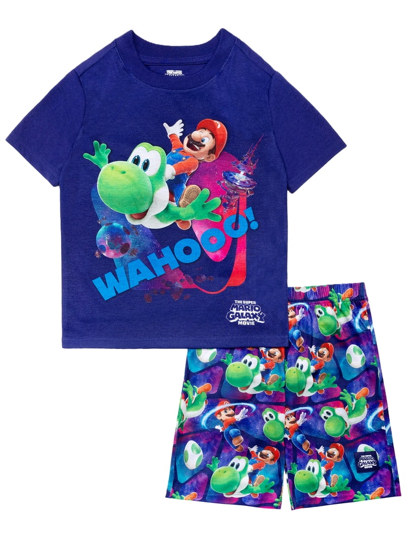 Super Mario Brothers 2-Piece Short Sleeve and Short Pajama Set, 4