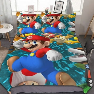Super Mario Level Up Single Duvet Cover Reversible Bedding Set Donkey Kong