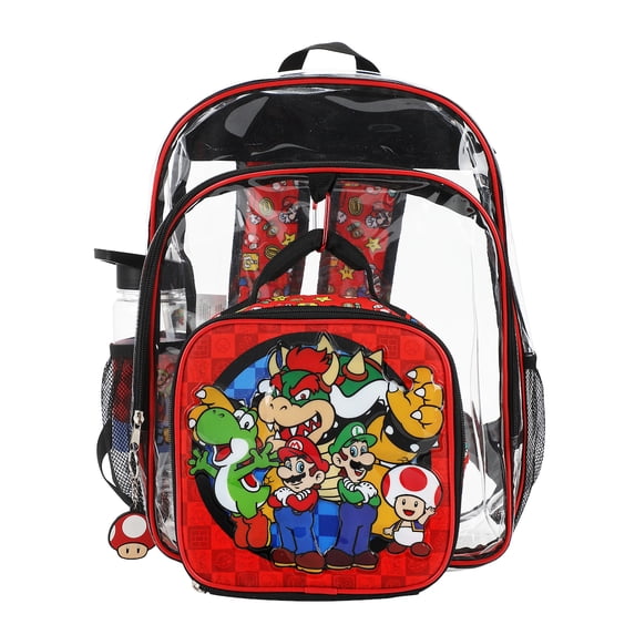 Super Mario Brothers 5-Piece Backpack & Lunchbox Set With Water Bottle