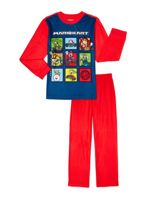 Super Mario Brothers Boys Pajamas Sleep Set, 2-Piece, Sizes 4-12