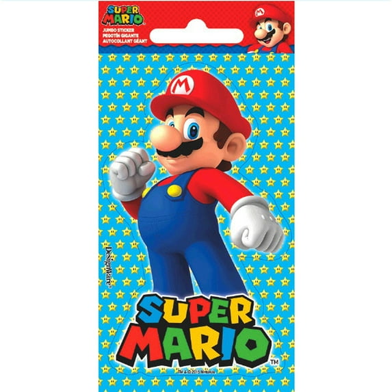 Super Mario Brothers™ Jumbo Sticker - 4 3/8" x 2 1/2in. - Quantity of 1 (150274)
