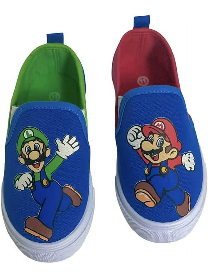 Nintendo Super Mario Brothers Mario & Luigi Boys Slip On