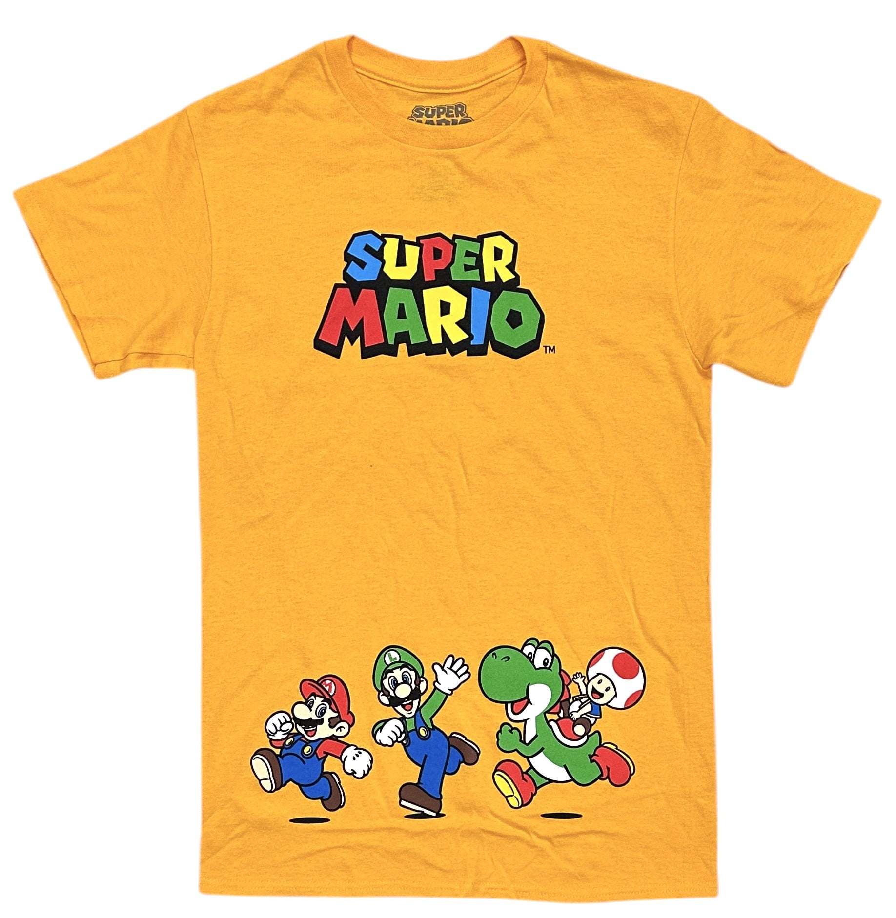 Fafa Mario Super Mario Brothers Men's Officially Licensed Graphic Print Tee T ...