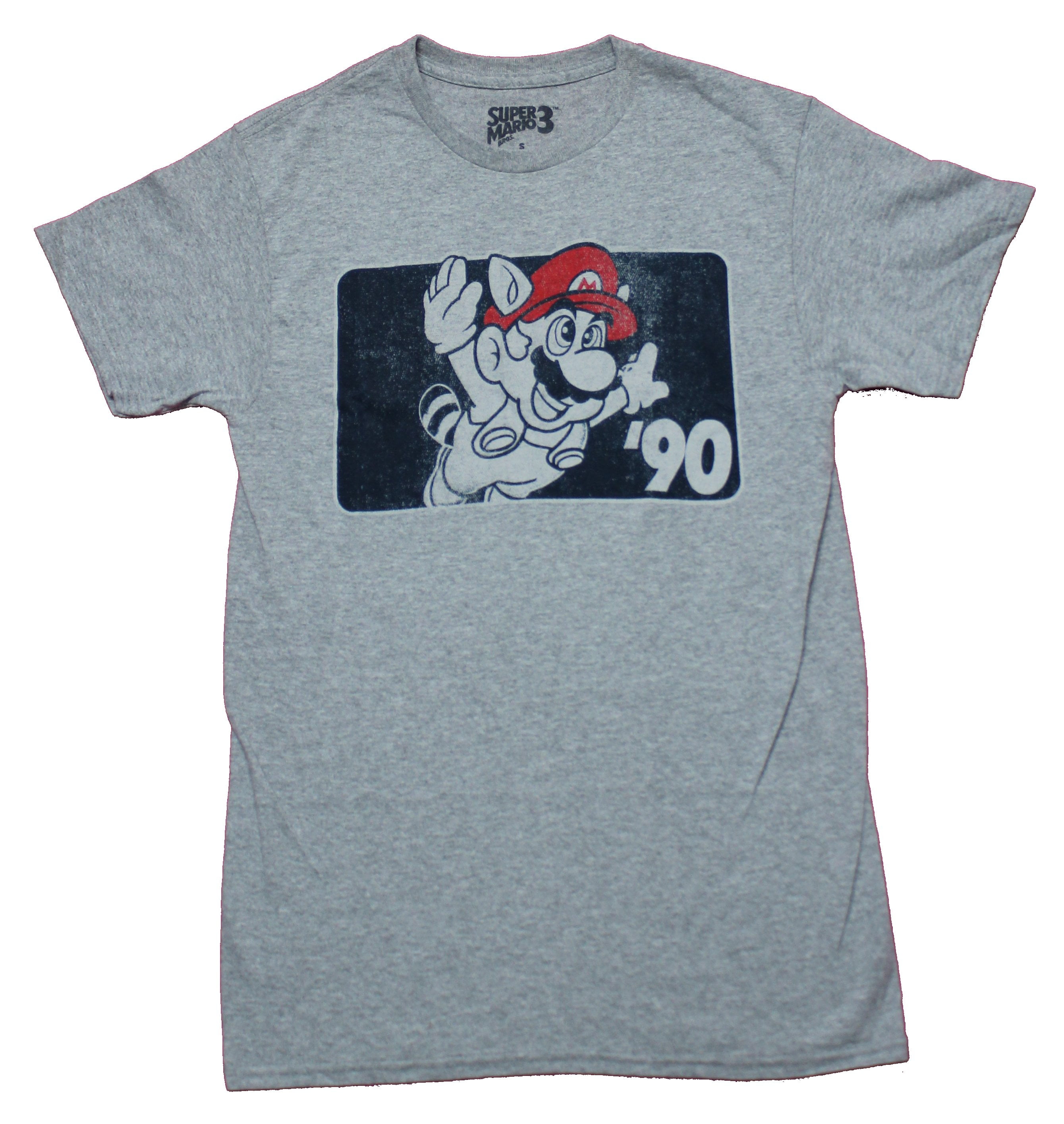 Super Mario Brothers Mens T-shirt - Flying Raccoon 3 Color 90 Box 