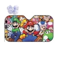 thumbnail image 1 of Super Mario Car Windshield Sun Shades, Front Windshield Sun Shade For Car Truck Suv, Foldable Sun Visor, Hardened Reflector Shield Cover, Keeps Your Vehicle Cool, 1 of 9