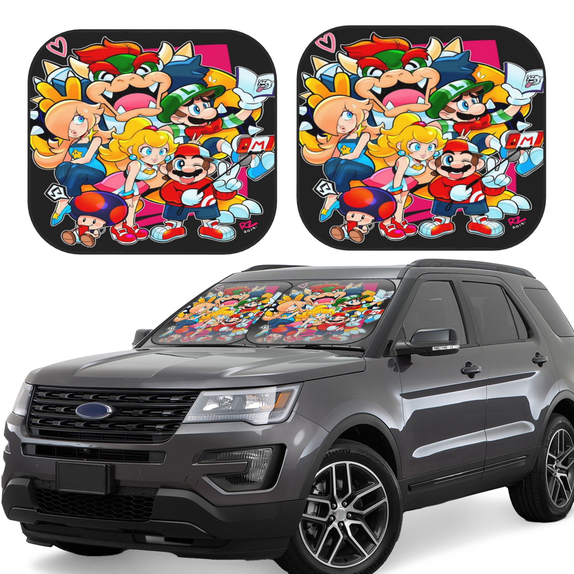 Super Mario Car Windshield Sunshade Automotive Sun Shade for Cars SUV