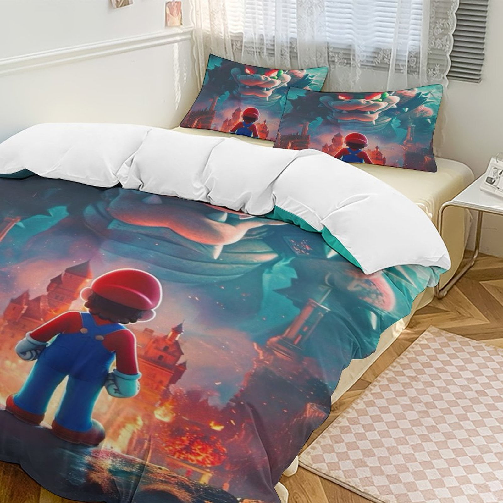 Super Mario Cartoon Bedding Sets Ultra Soft Skin-Friendly Duvet Cover 3 ...