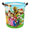 thumbnail image 1 of Super Mario Cartoon Circular Laundry Hamper Foldable Large Storage Baskets Organizer Bin Bag For Dirty Clothes Toys, 1 of 8