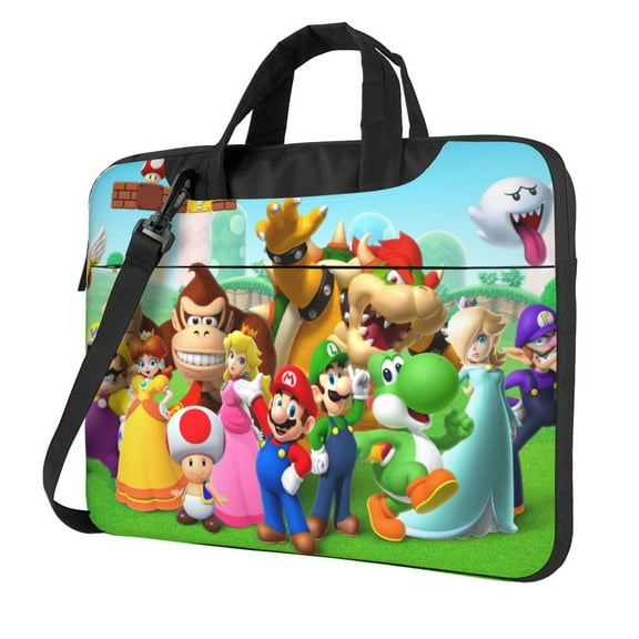 Super Mario Cartoon Laptop Bag Portable Shoulder Laptop Case Sleeve Chromebook Notebook Messenger Briefcase Handbag Laptop Bag 13 inch