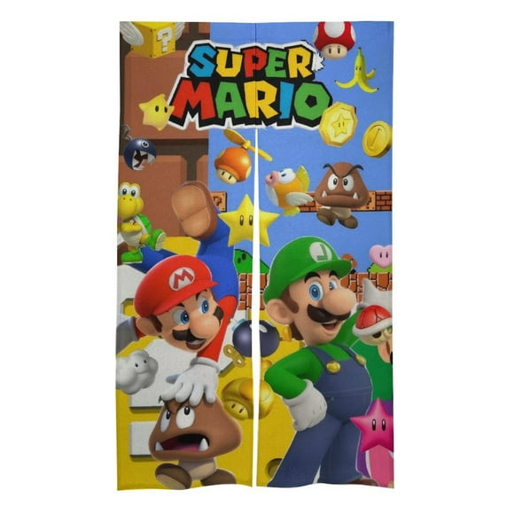 Super Mario Cartoon children's door curtain partition dressing room decoration 86x143cm