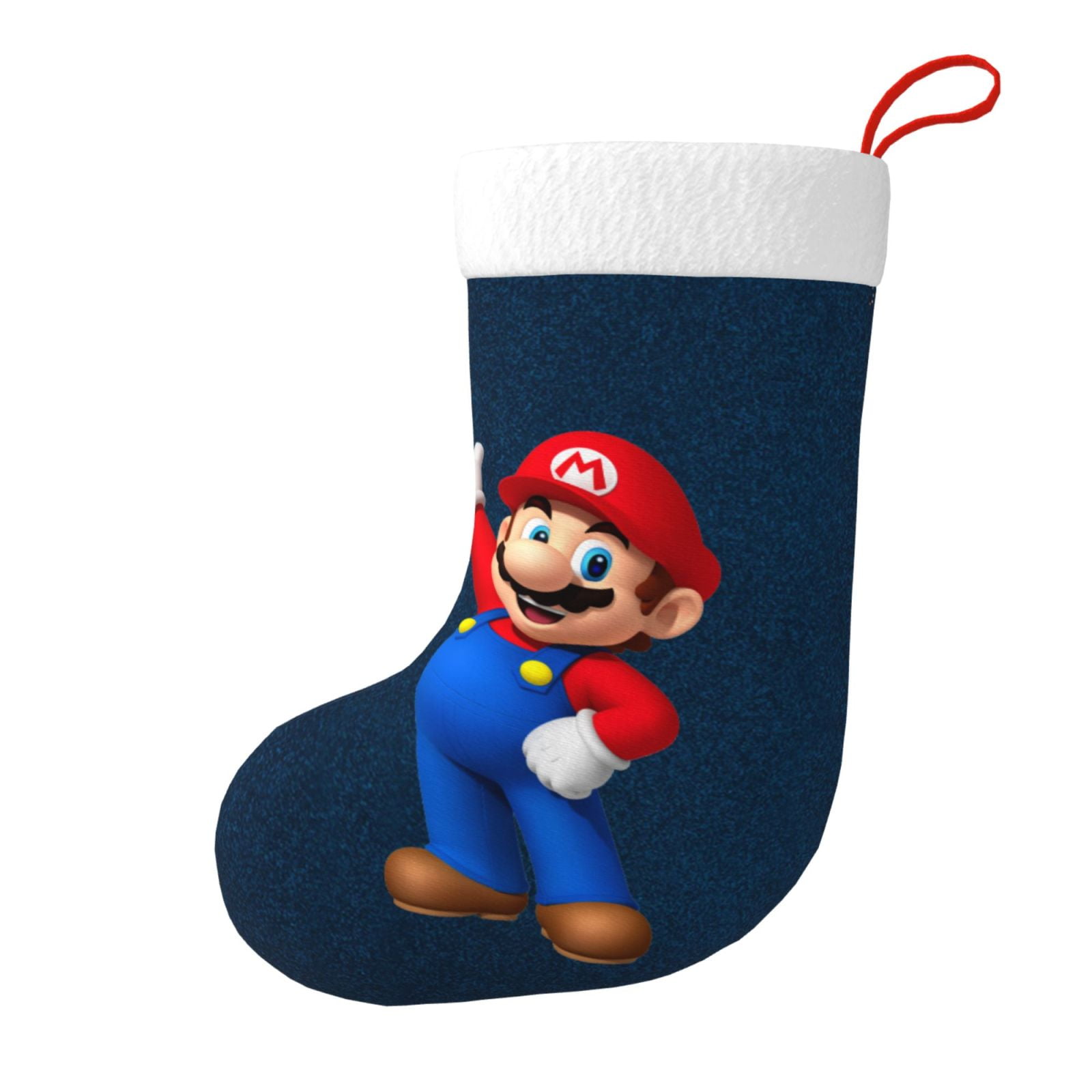 Super Mario Christmas Stocking Xmas Candy Gift Bag Fireplace Hanging ...