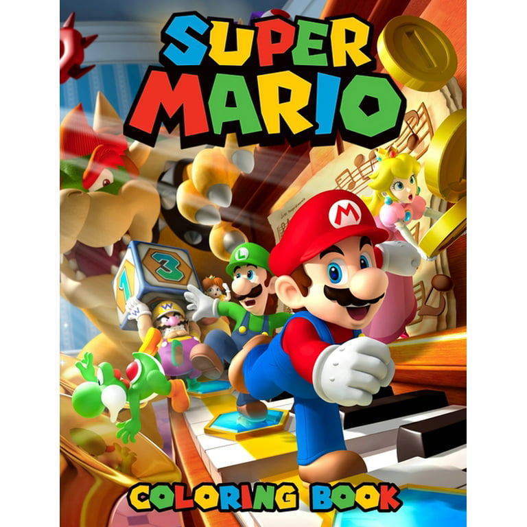 Super Mario Coloring Book : A Coloring Book For Kids And Adults (Paperback)