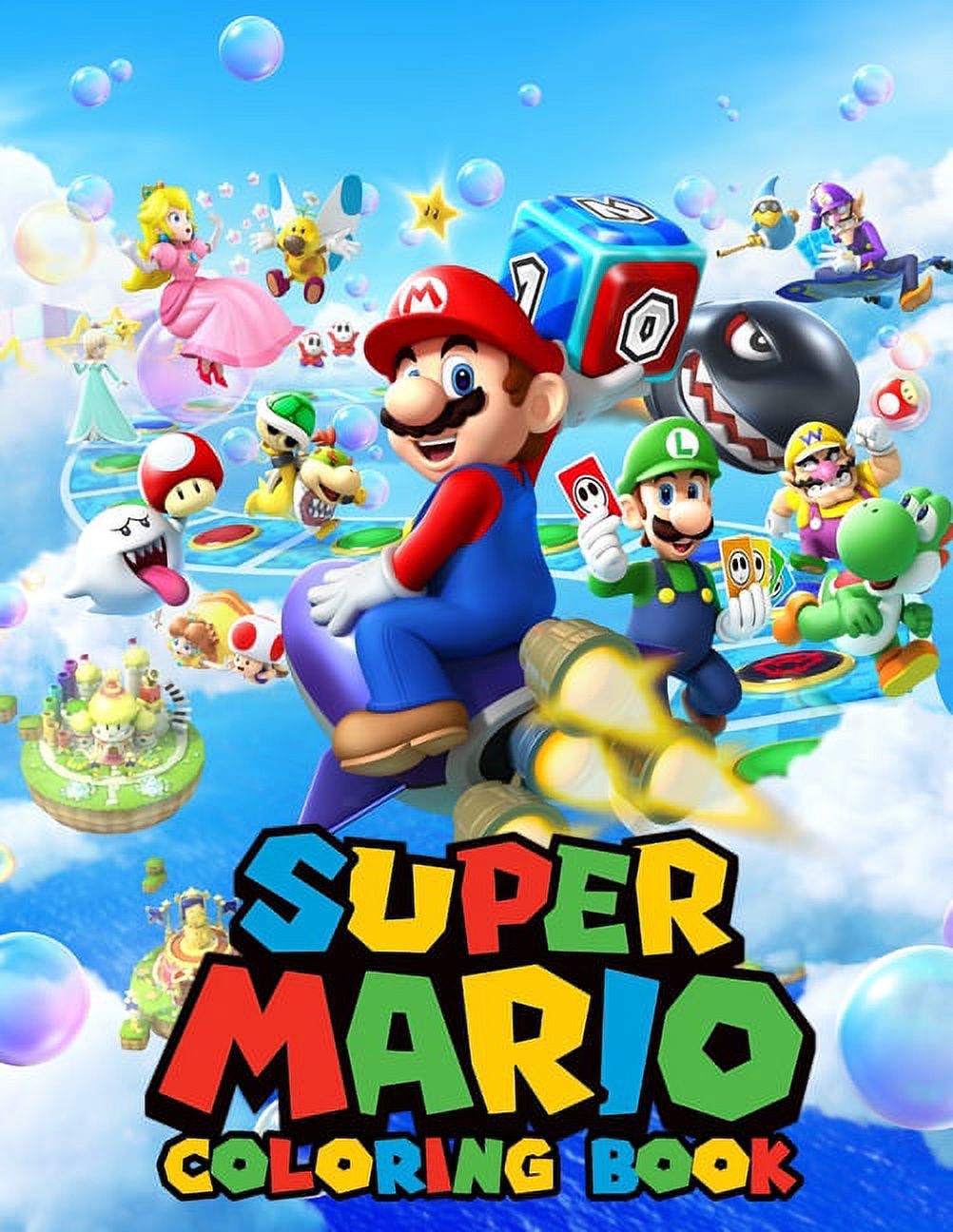 Super Mario Coloring Book A Coloring Book For Kids And Adults With