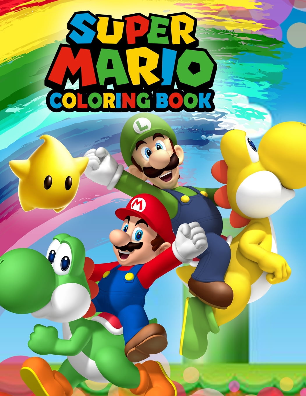 Super Mario JUMBO Coloring Book: 75 Illustrations (Paperback)