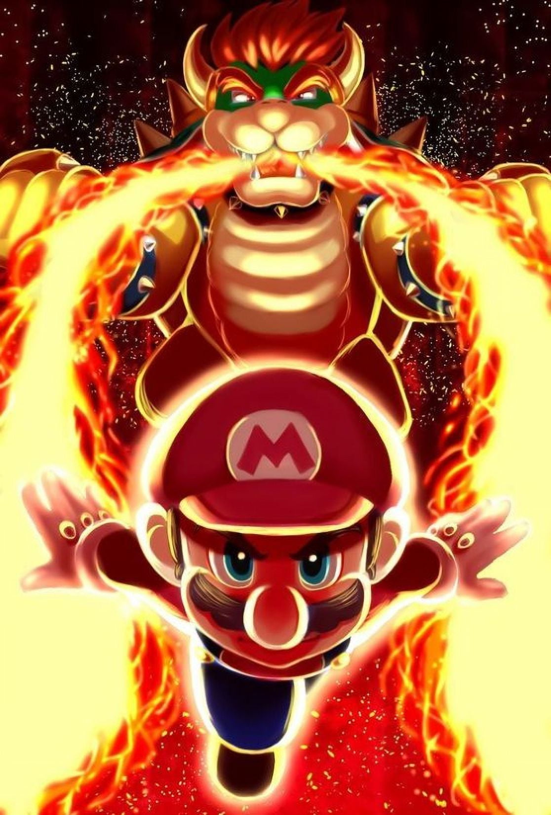 Super Mario Diamond Painting Kits,Anime Diamond Art Kits Round Full Drill,DIY 5D Diamond