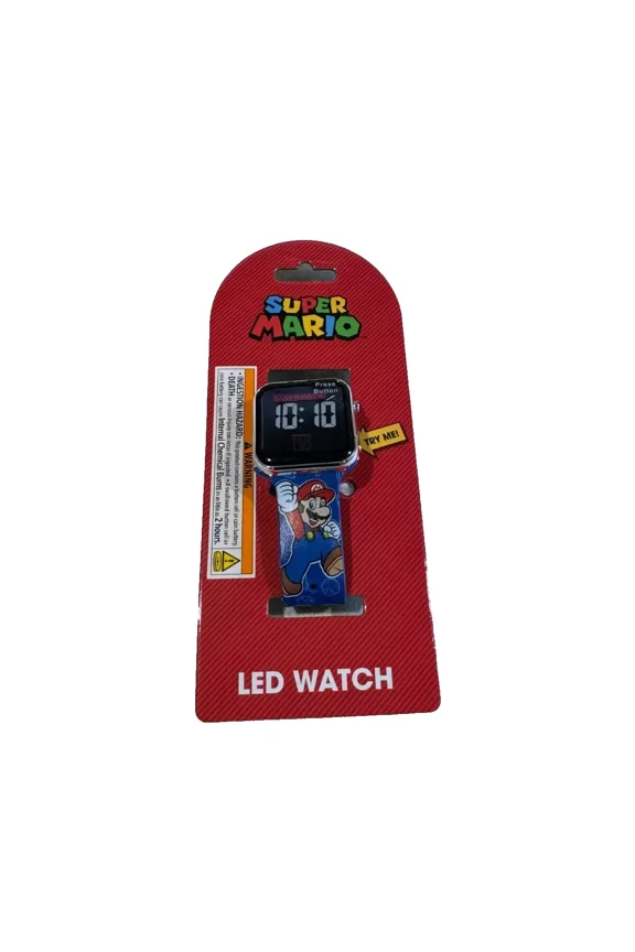 Digital LED Watch w/ 16bit Character Rubber Strap, Boys, Kid