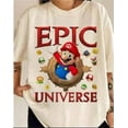 thumbnail image 1 of Super Mario Epic Universe T-Shirt, Mario Luigi Princess Peach Epic Universe Family Shirt, Epic Group Matching, Epic Family Trip 2025 Tee,Ivory 1 Color,Size 3XL, 1 of 2