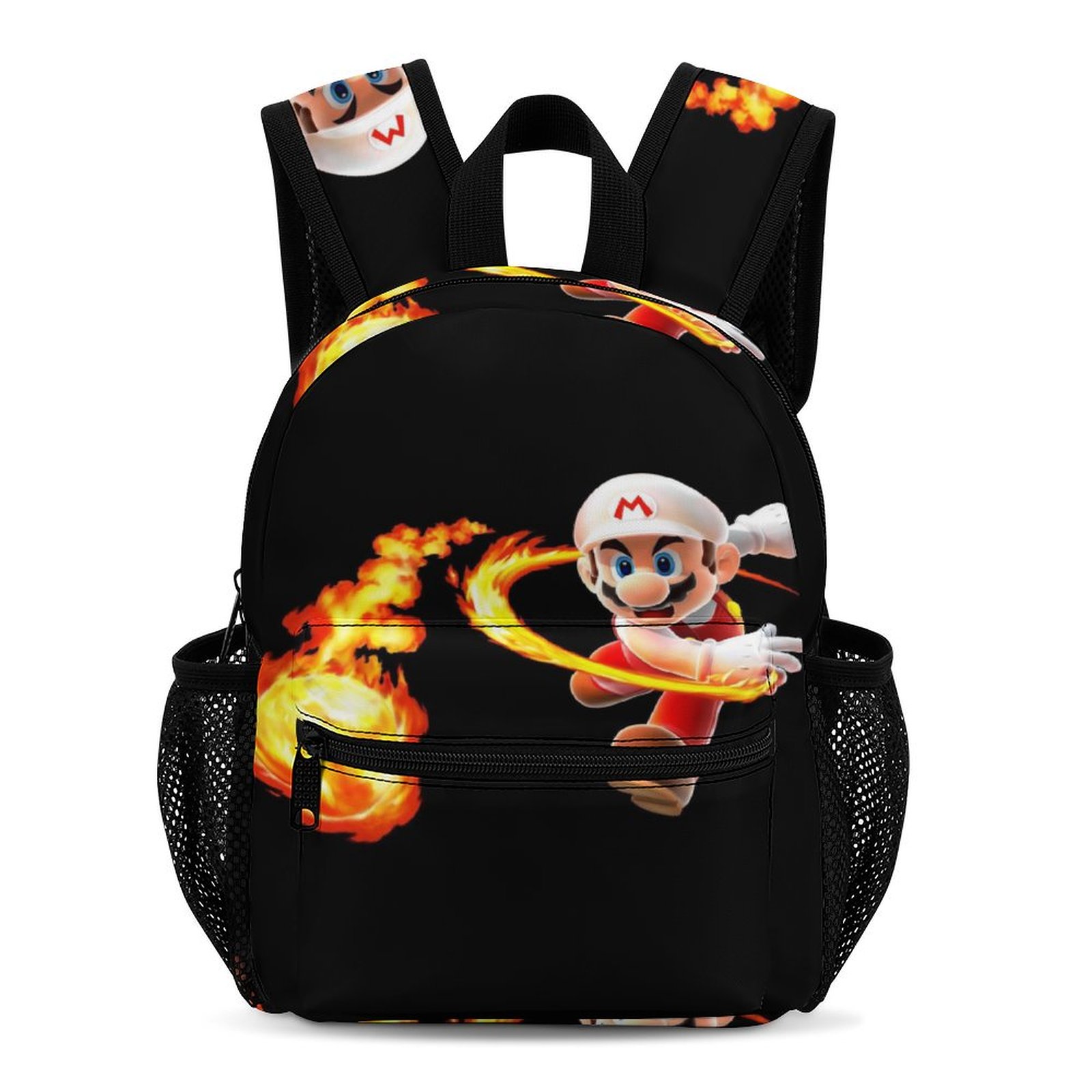 Super Mario Fire Backpack Lightweight School Bag Bookbag Student ...