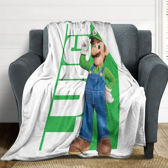 Super Mario Flannel Blankets Soft Plush Throw Blanket Fuzzy Cozy Luxury Air Conditioner Blanket for Bedroom Sofa 30"x40"