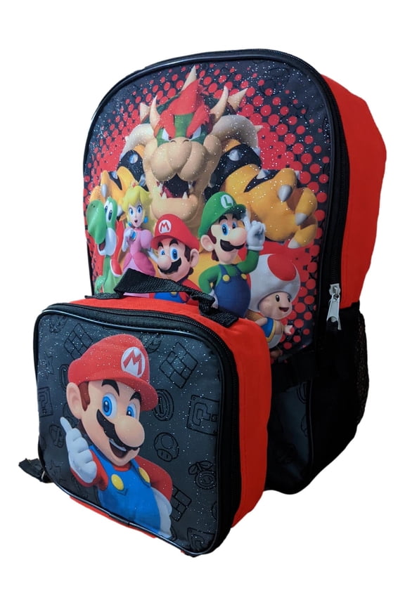 Full Size 16 Inch Backpack with Detachable Lunch Box