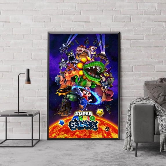 Super Mario Galaxy 2 Fantasy Adventure Poster Wall Art Decor 24x36 UNFRAMED