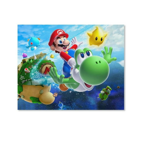 Super Mario Galaxy Decorative Painting Canvas Wall Poster Art Picture Painting Hanging Picture Gift Living Room Posters Bedroom Painting Decor