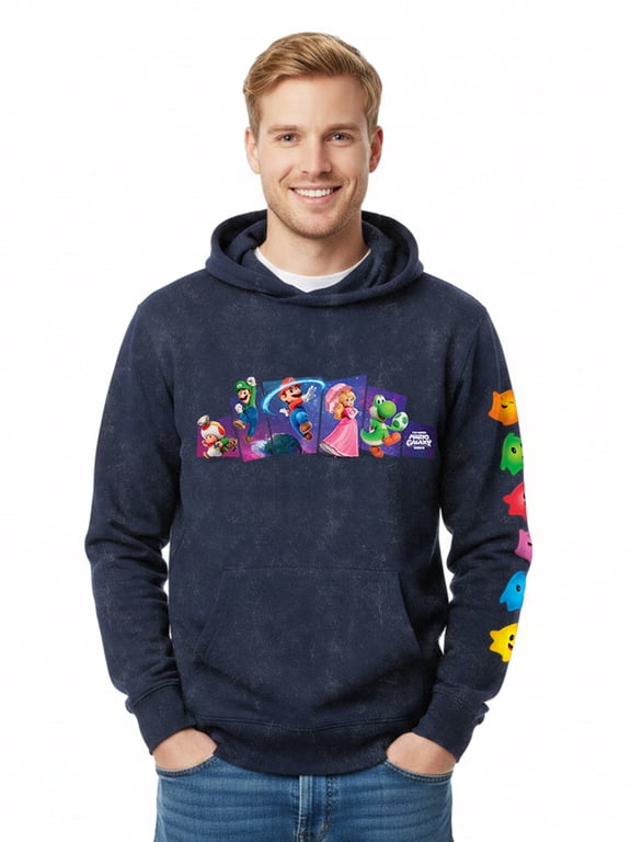 Super Mario Galaxy, Men's & Big Men's Graphic Hoodie, Here We Go! Sizes S-3XL