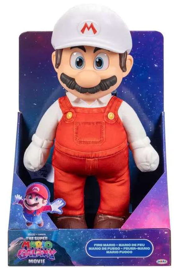 Super Mario Galaxy Movie Mario Posable Plush Figure