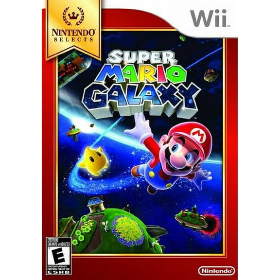 Pre-Owned Super Mario Galaxy Nintendo Wii Action & Adventure Parental Controls, Video Game 2 Offline Players