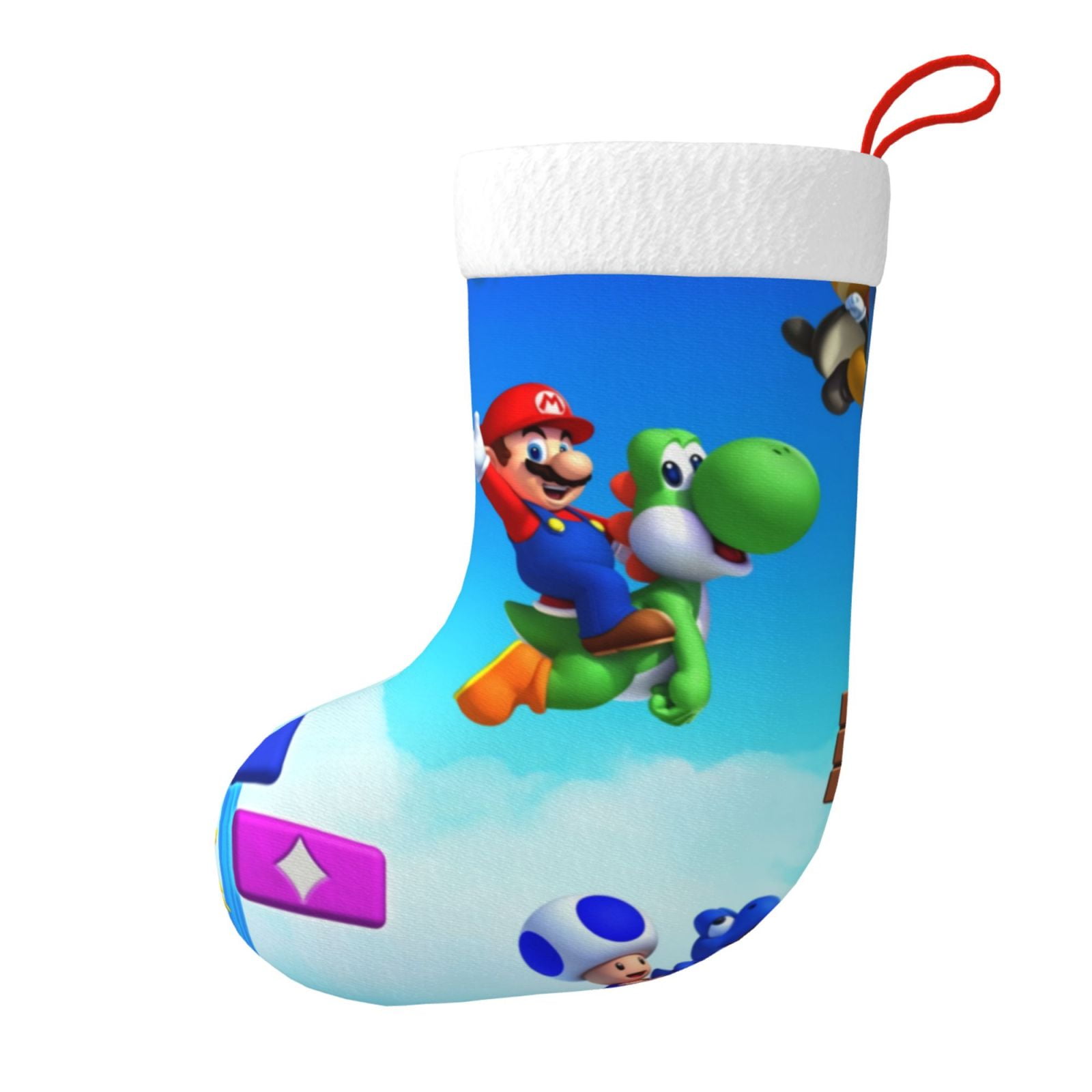 Super Mario Game Christmas Stocking Xmas Candy Gift Bag Fireplace ...