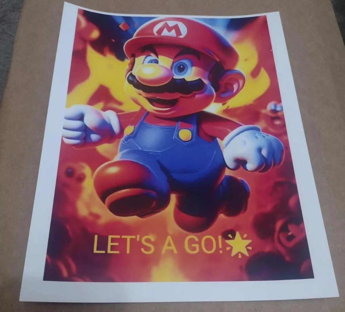 Super Mario??Glossy Color Art 8.5X11 Kids Teens Wall Locker Self ...