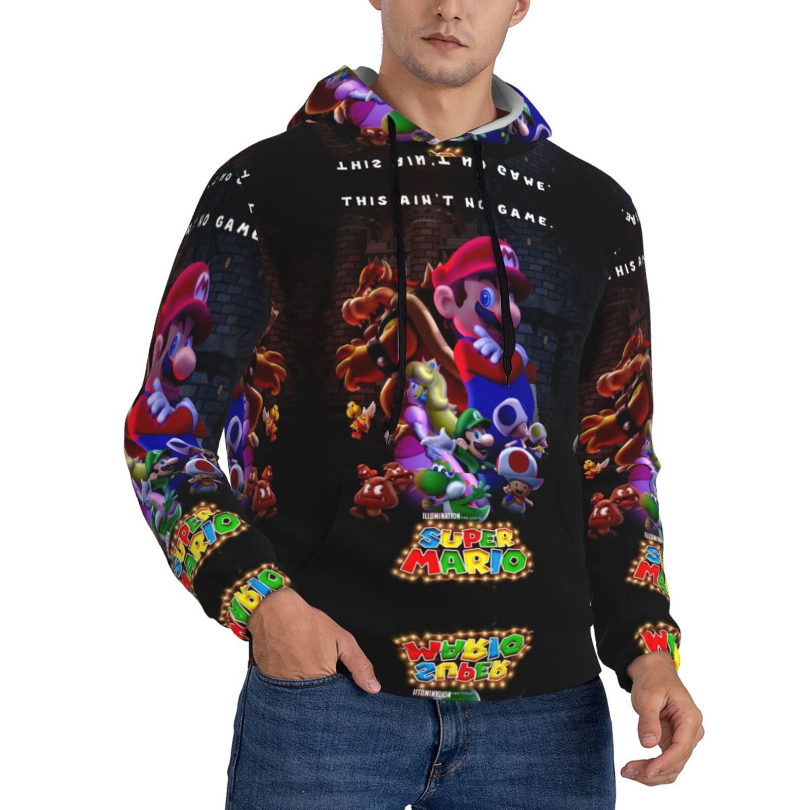 Mousse Black Mario Characters Print Sweatshirt main image 0