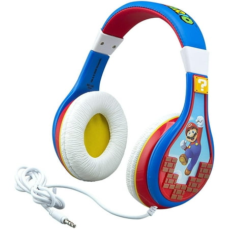 eKids Super Mario Youth Wired Over the Ear  Headphones - blue