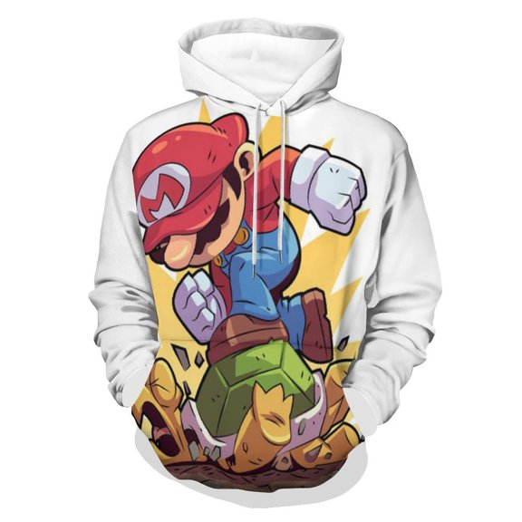 Super Mario Hoodie Casual Coat for Men Women Hooded Sweatshirt Soft Lightweight Sweater Tops 3XL