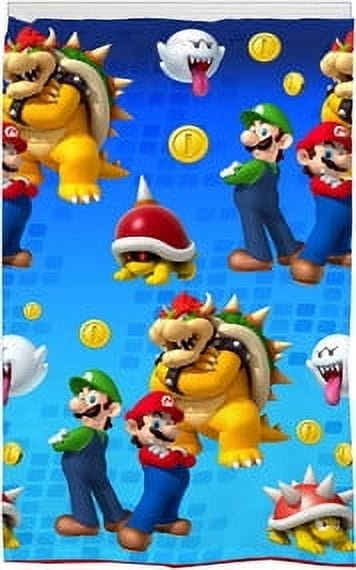 Super Mario Kids Lights Off Room Darkening Curtain Panel, 63" Length, Blue