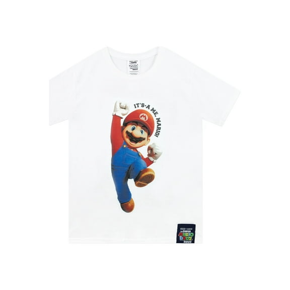 Super Mario Kids T-Shirt White Sizes 4-14