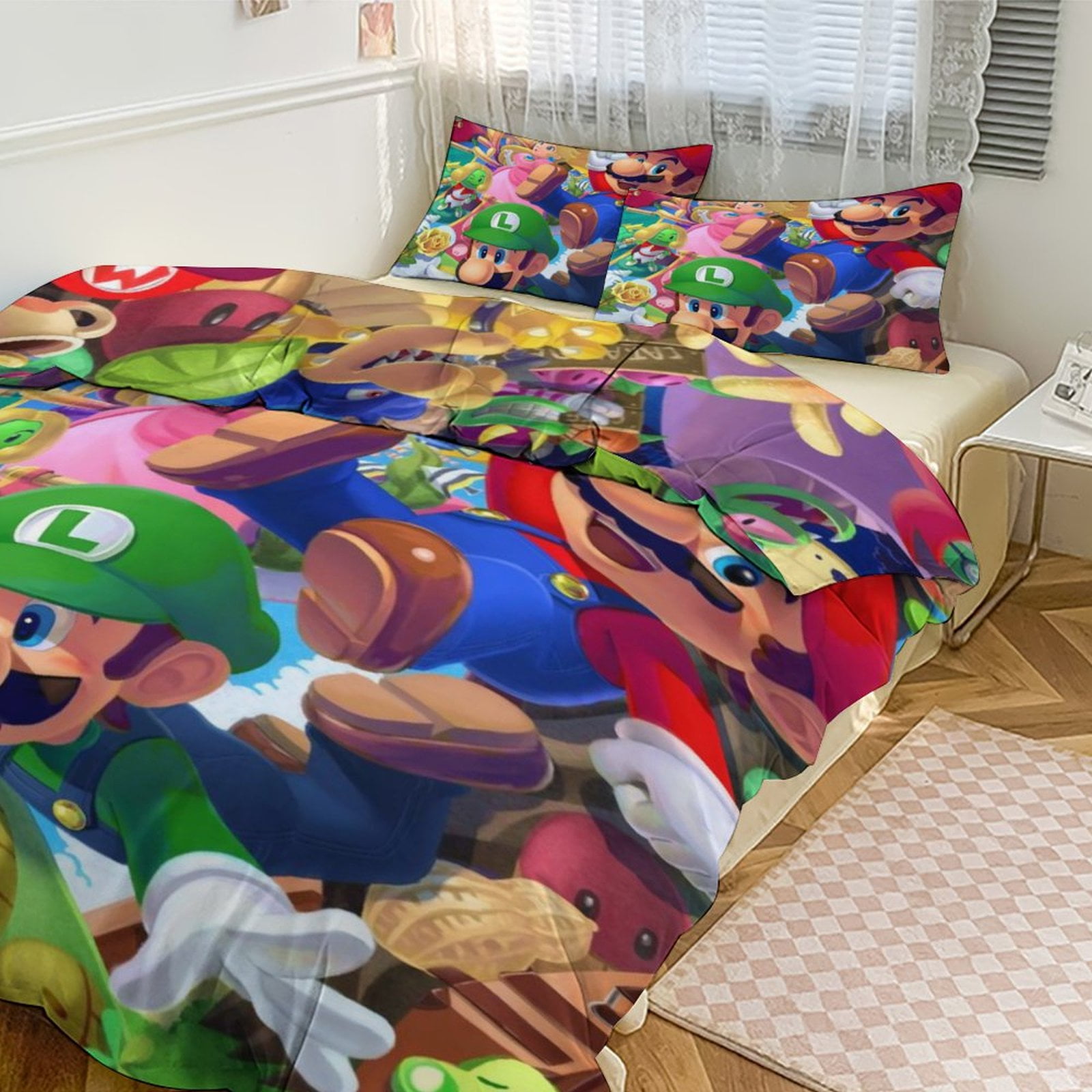 Super Mario Kids Bedding Set 3 Piece Set Cartoon Double-sided Printing ...