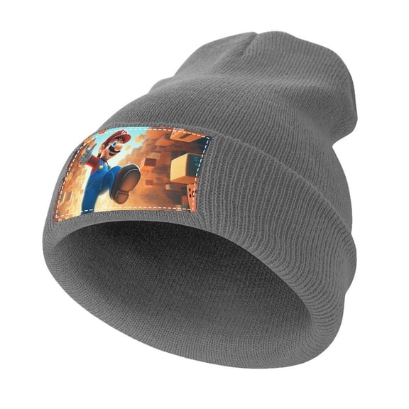 Super Mario Knit Beanie Hats for Men Women Unisex Cuffed Watch Cap Beanie Warm Casual Skull Cap Winter