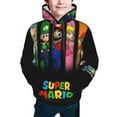 thumbnail image 1 of Super Mario Logo Youth Hoodies Sweatshirt Teen Pullover Hooded Clothes With Pocket For Boys Girls Clothing, 1 of 7