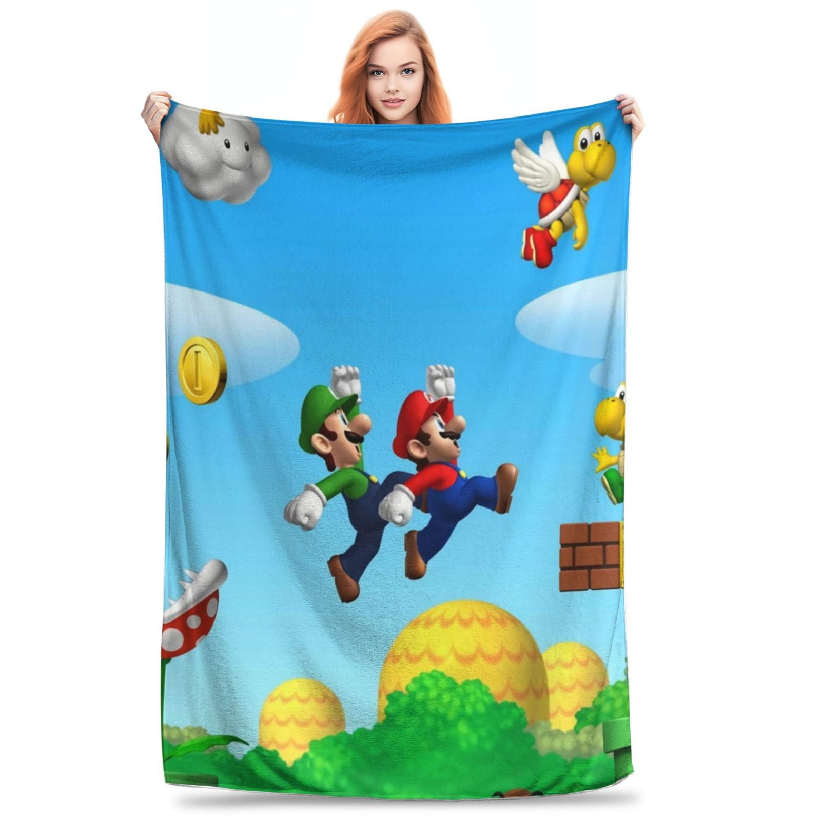 Super Mario and Luigi Blanket Super Soft Throw Blanket Lightweight ...