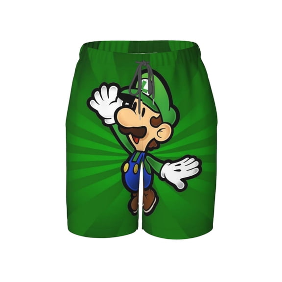 Super Mario Luigi Boys Swim Trunks Quick Dry Boards Shorts For Kids Beach Swim Shorts