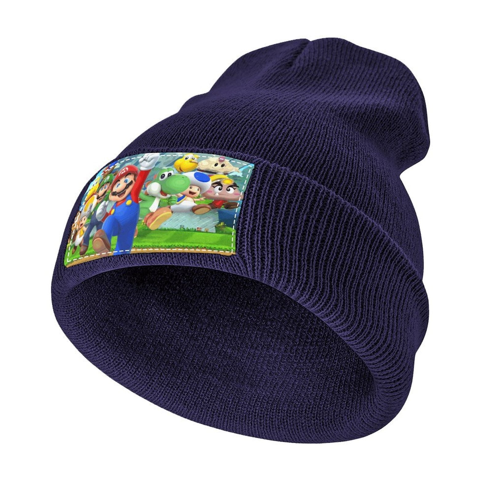 Super Mario Luigi Cartoon Stretchable Knitted Beanie Hat Daily - Main Image