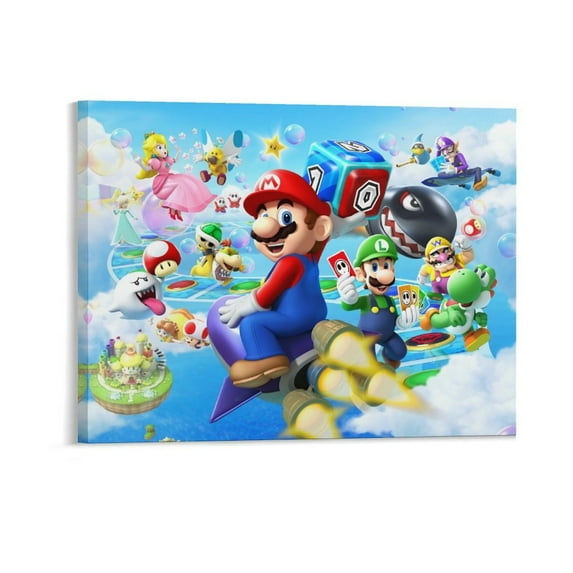 Super Mario Luigi Decorative Painting Canvas Wall Poster Art Picture Painting Hanging Picture Gift Living Room Posters Bedroom Painting Decor