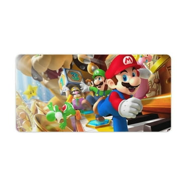 Super Mario Luigi Extended Gaming Mouse Pad No-sliped Large Desk Mat Stitched Edge Keyboard Mat Mousepad