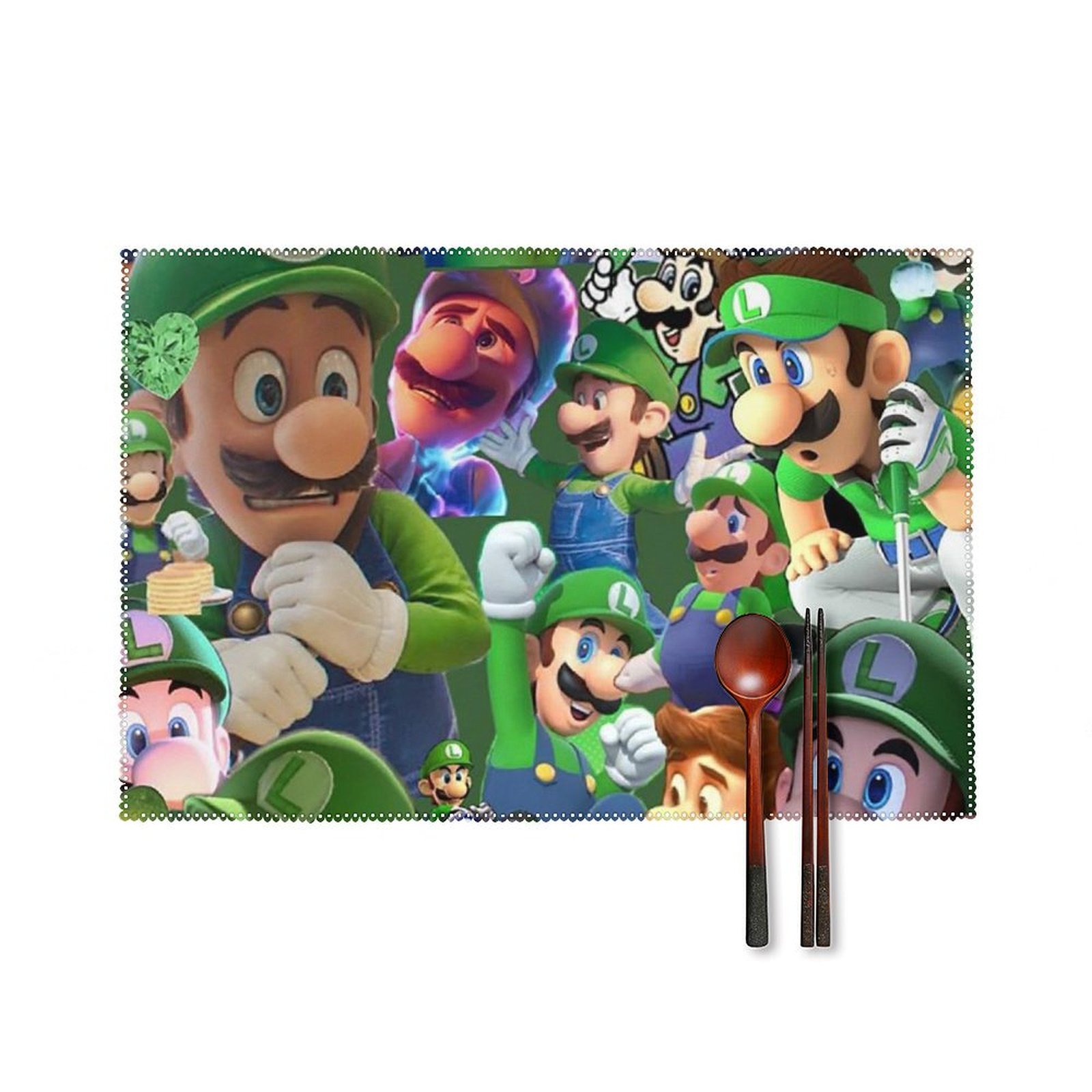 Super Mario Luigi Placemats for Dining Table Set of 4, Decorative Place ...
